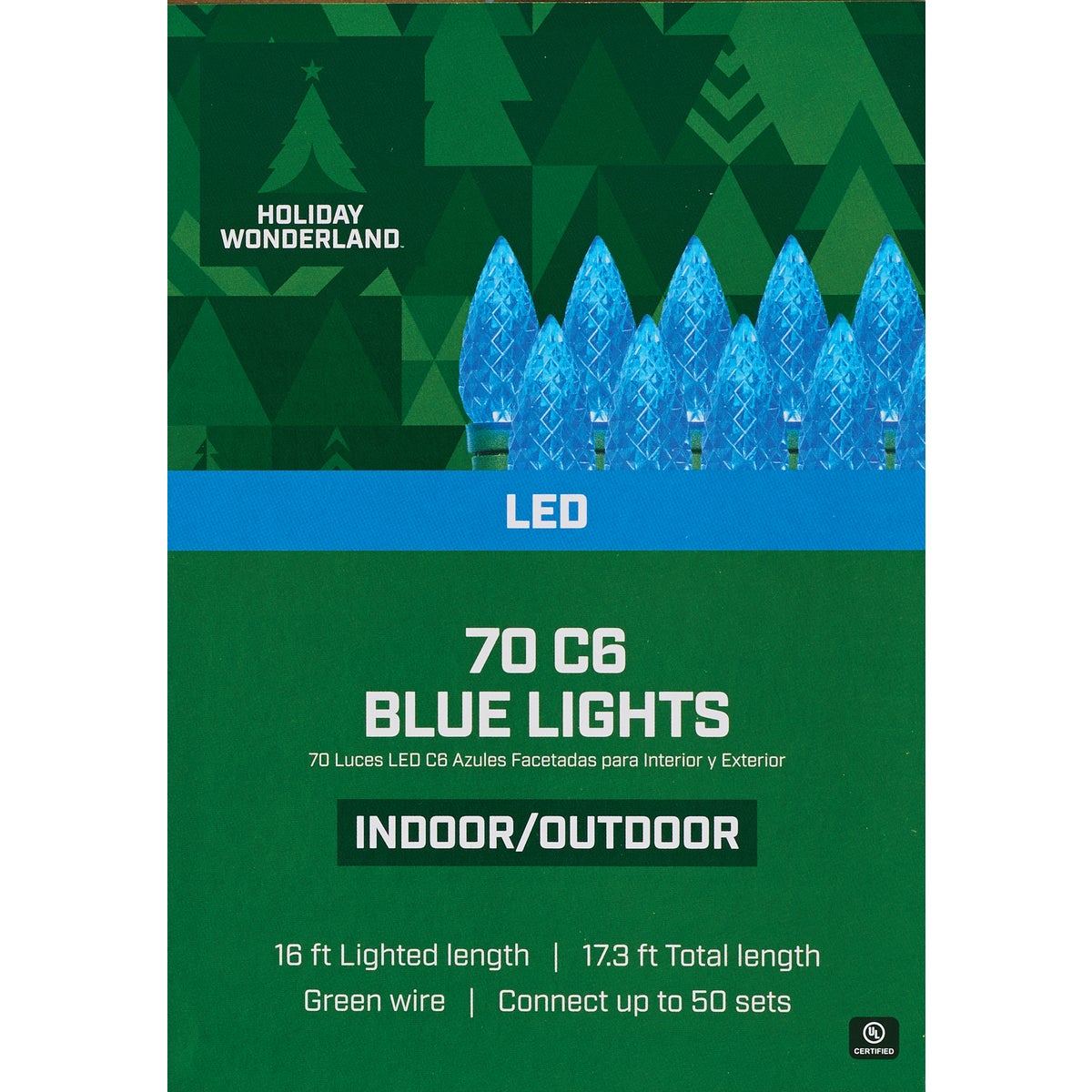 Home Impressions Blue 70-Bulb C6 LED Light Set Image 2