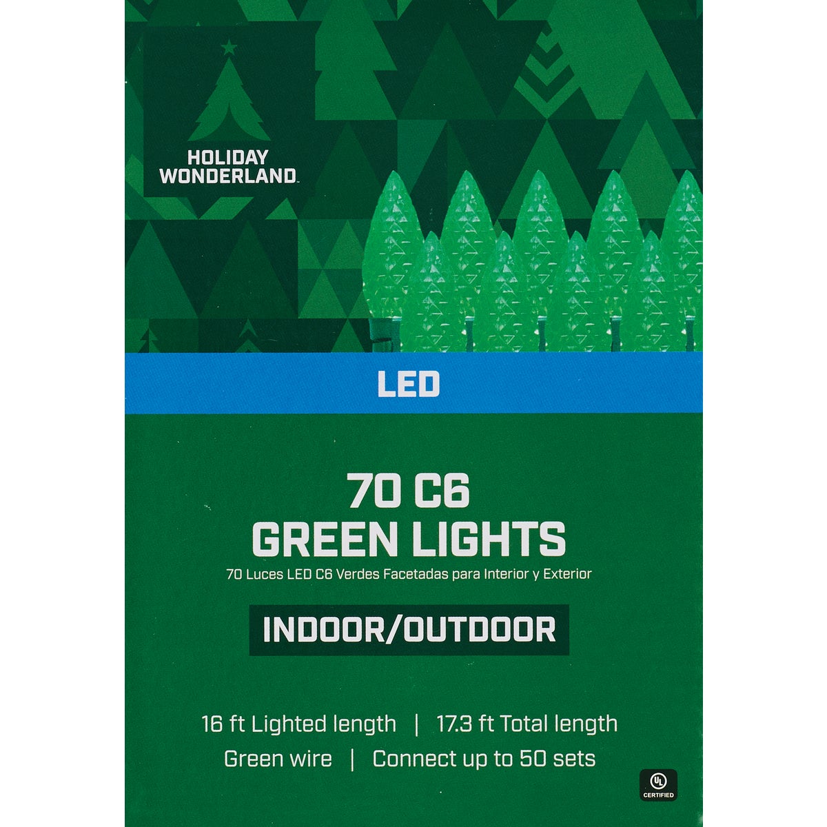 Home Impressions Green 70-Bulb C6 LED Light Set Image 2