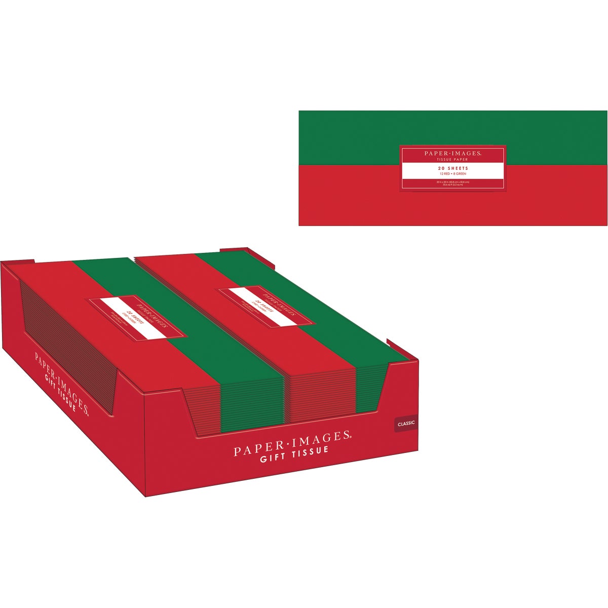 Paper Images 20-Sheet Red & Green Tissue Paper