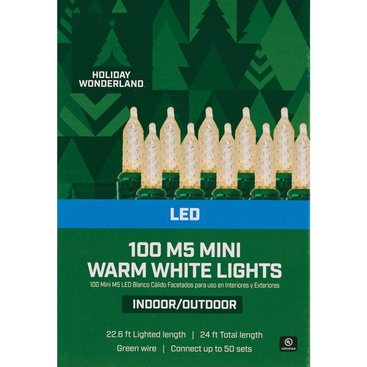 Home Impressions Warm White 100-Bulb Faceted M5 Mini LED Light Set Image 2
