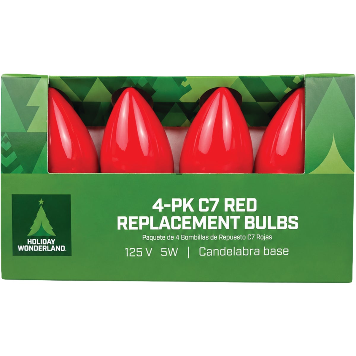 Home Impressions C7 Red Ceramic 125V Replacement Light Bulb (4-Pack) Image 2