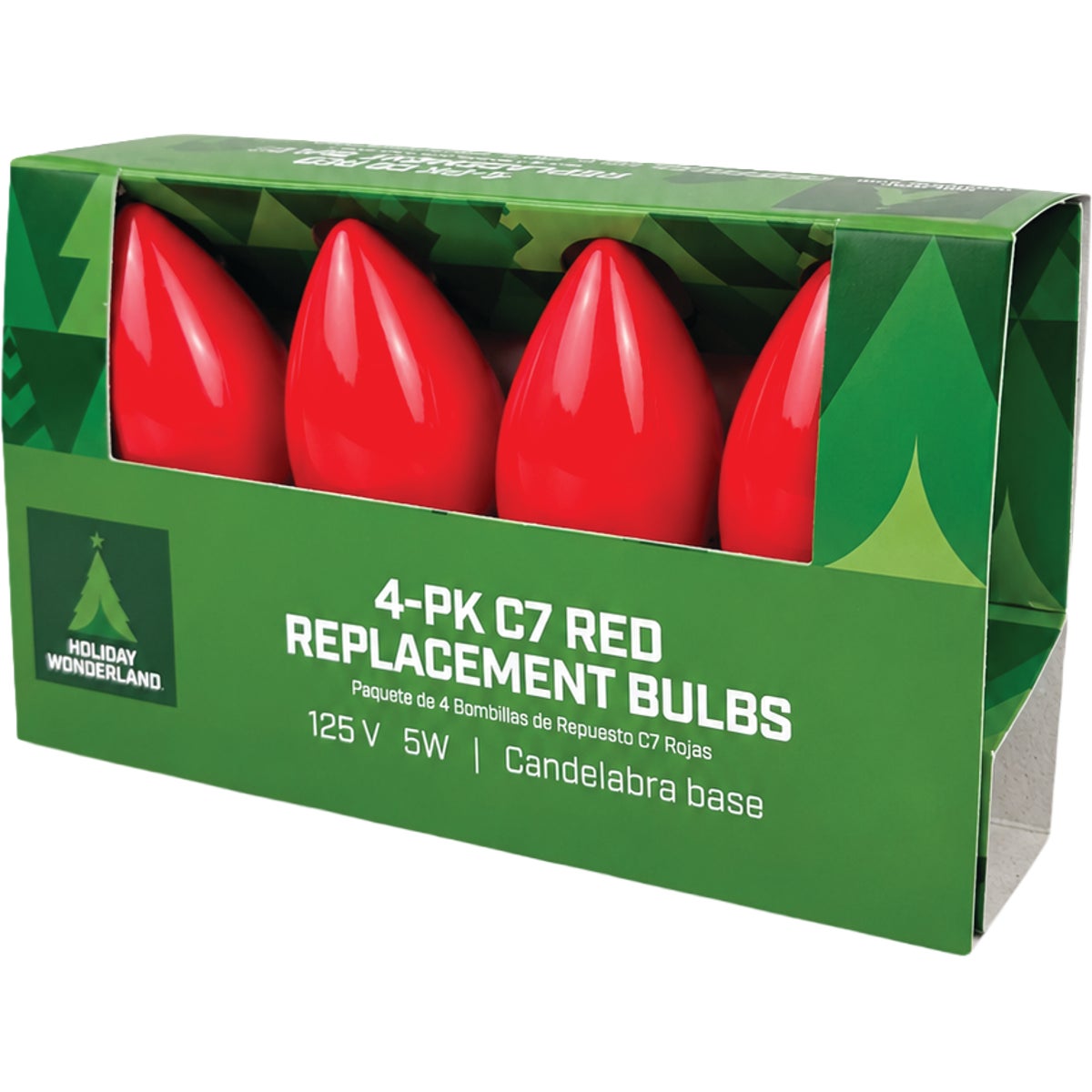 Home Impressions C7 Red Ceramic 125V Replacement Light Bulb (4-Pack) Image 3