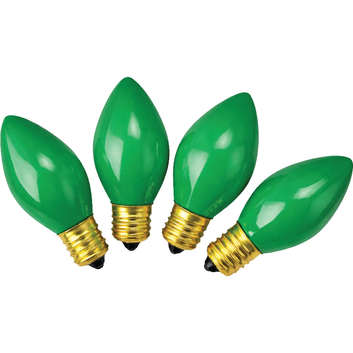 Home Impressions C7 Green Ceramic 125V Replacement Light Bulb (4-Pack)