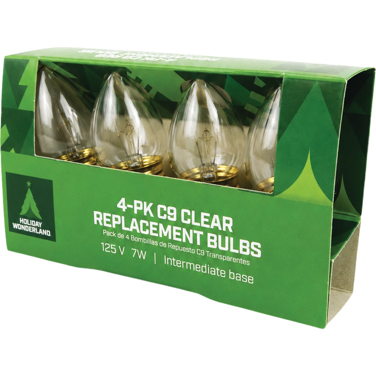 Home Impressions C9 Clear Transparent 125V Replacement Light Bulb (4-Pack) Image 3