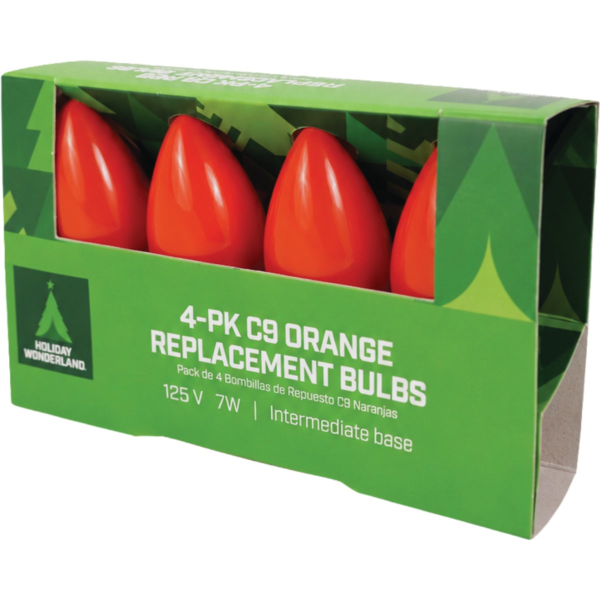 Home Impressions C9 Orange Ceramic 125V Replacement Light Bulb (4-Pack) Image 3