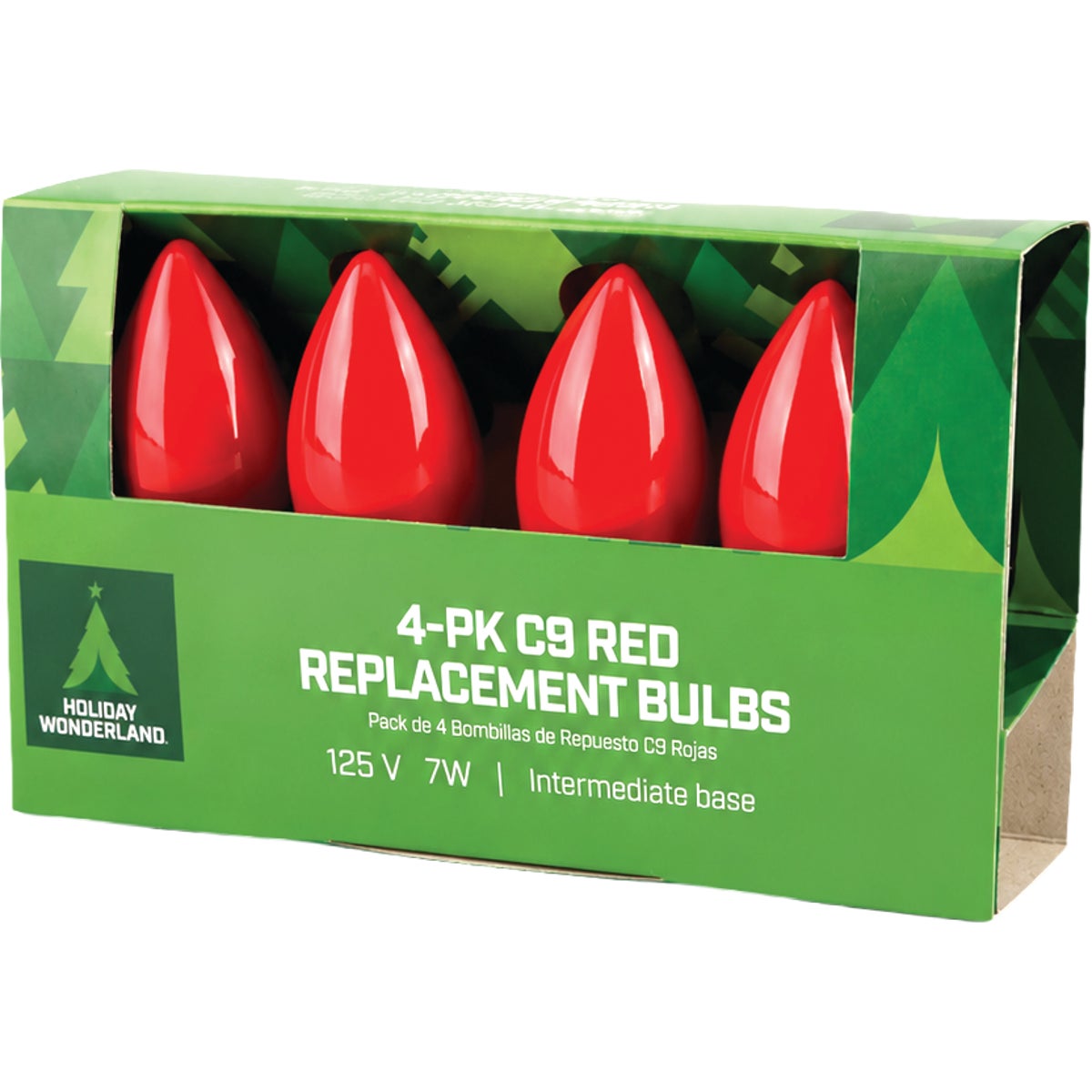 Home Impressions C9 Red Ceramic 125V Replacement Light Bulb (4-Pack) Image 3