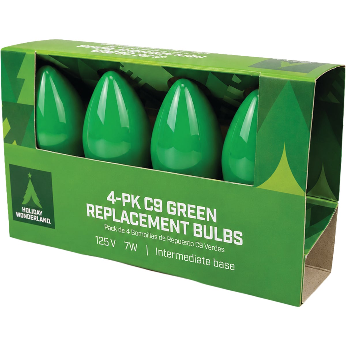 Home Impressions C9 Green Ceramic 125V Replacement Light Bulb (4-Pack) Image 3