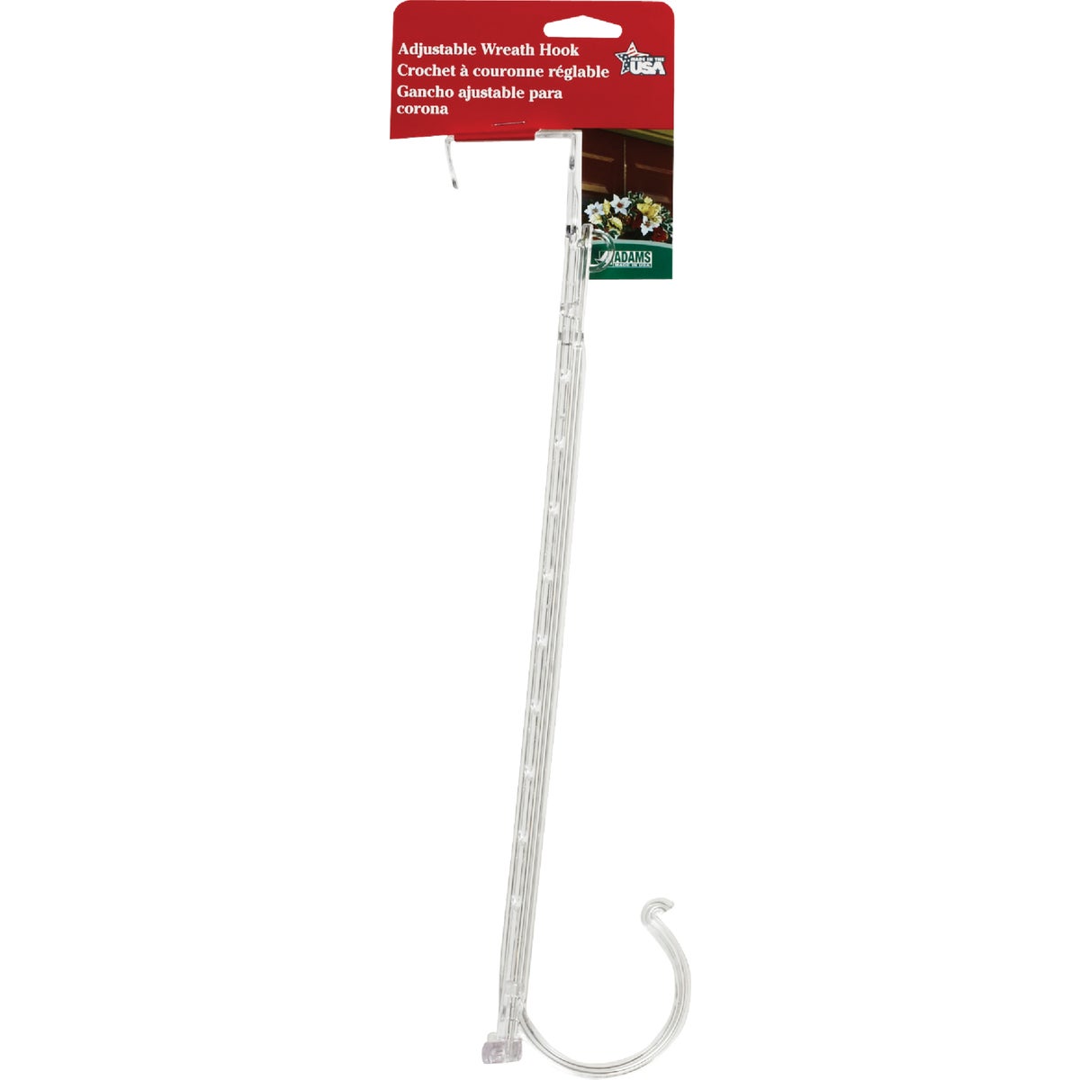 Adams 14 In. to 24 In. Adjustable Resin Wreath Hanger Image 3