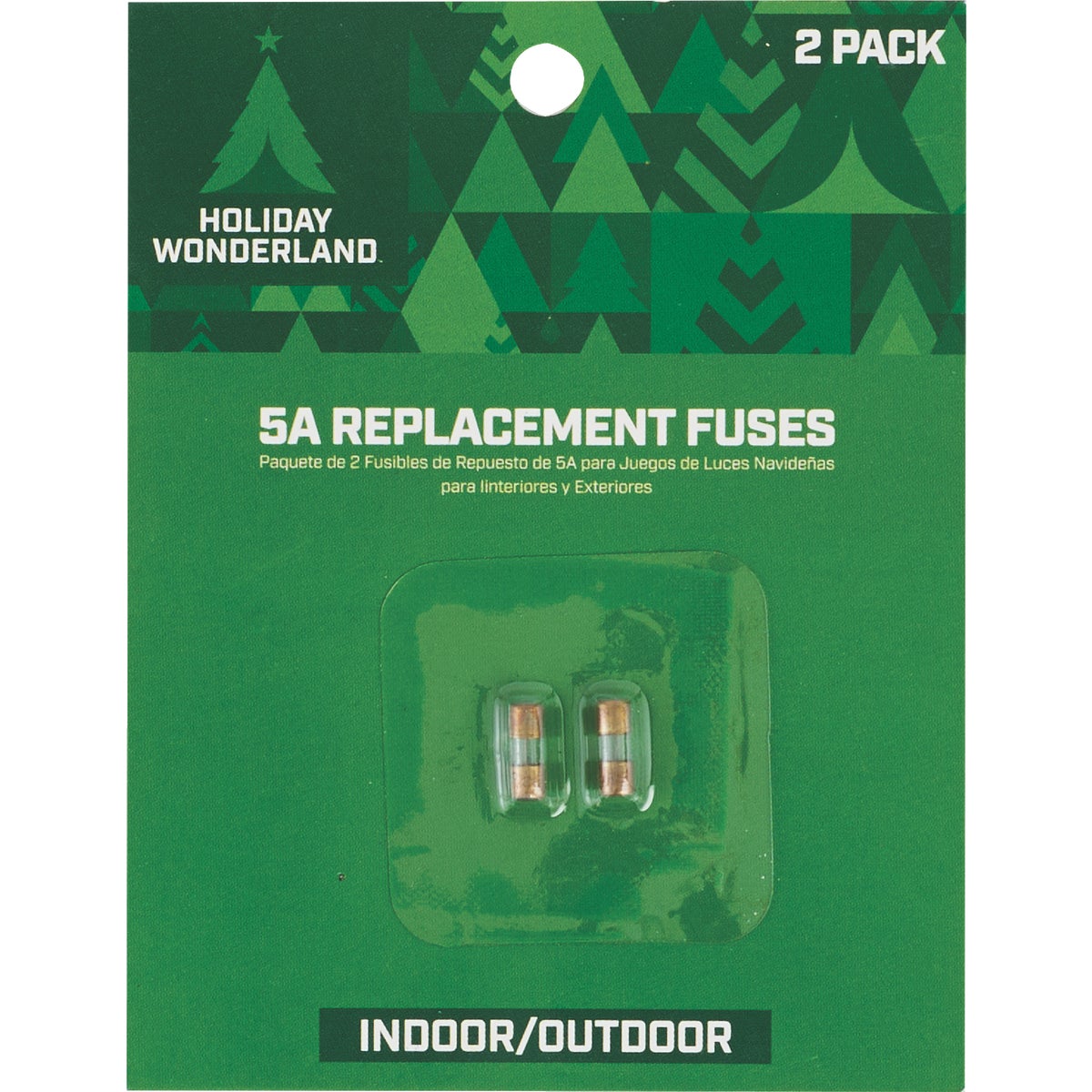 Home Impressions 5A Glass Christmas Light Set Fuses (2-Pack)