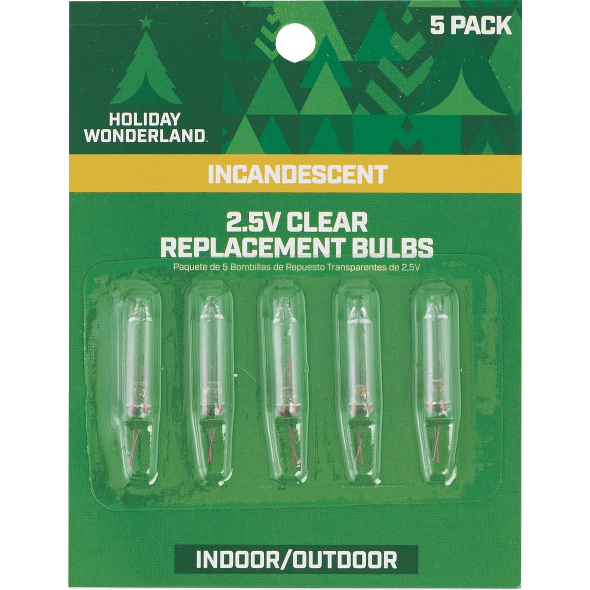 Home Impressions Mini Clear 2.5V Replacement Light Bulb (5-Pack)