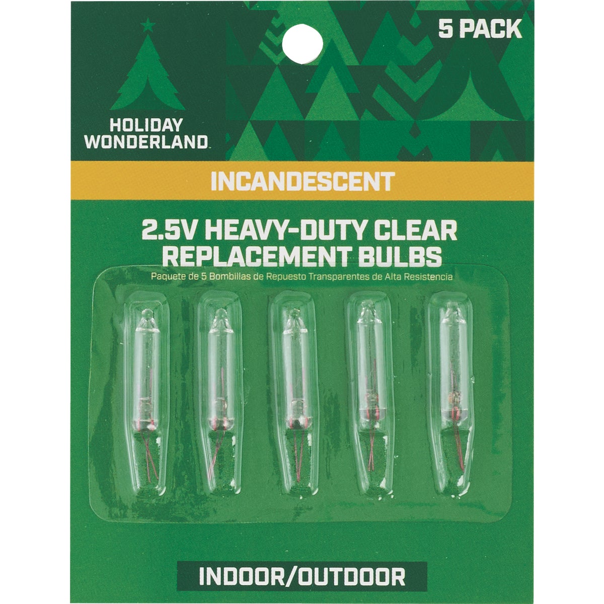 Home Impressions Heavy-Duty Mini Clear 2.5V Replacement Light Bulb (5-Pack) Image 2