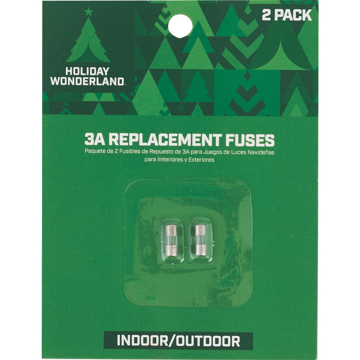 Home Impressions 3A Glass Christmas Light Set Fuses (2-Pack)