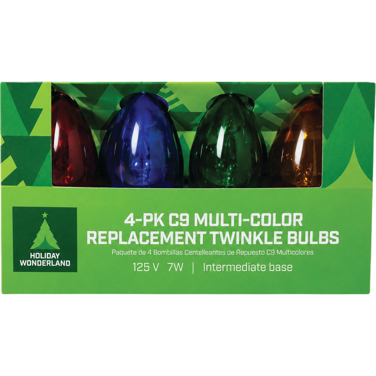Home Impressions C9 Multi Twinkle 125V Replacement Light Bulb (4-Pack) Image 2