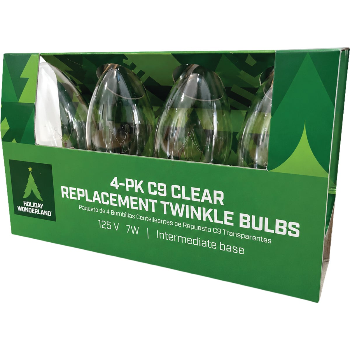 Home Impressions C9 Clear Twinkle 125V Replacement Light Bulb (4-Pack) Image 3