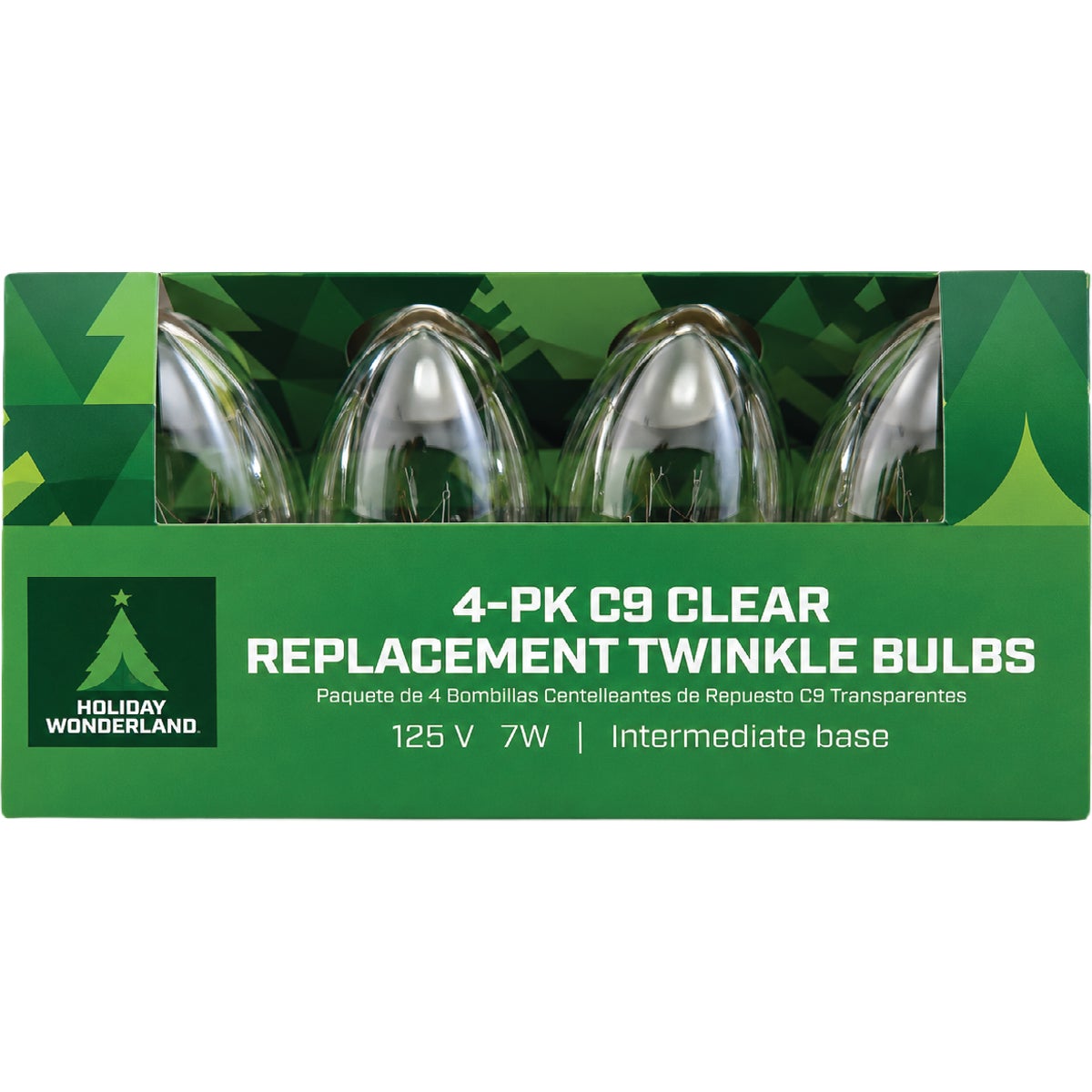 Home Impressions C9 Clear Twinkle 125V Replacement Light Bulb (4-Pack) Image 2