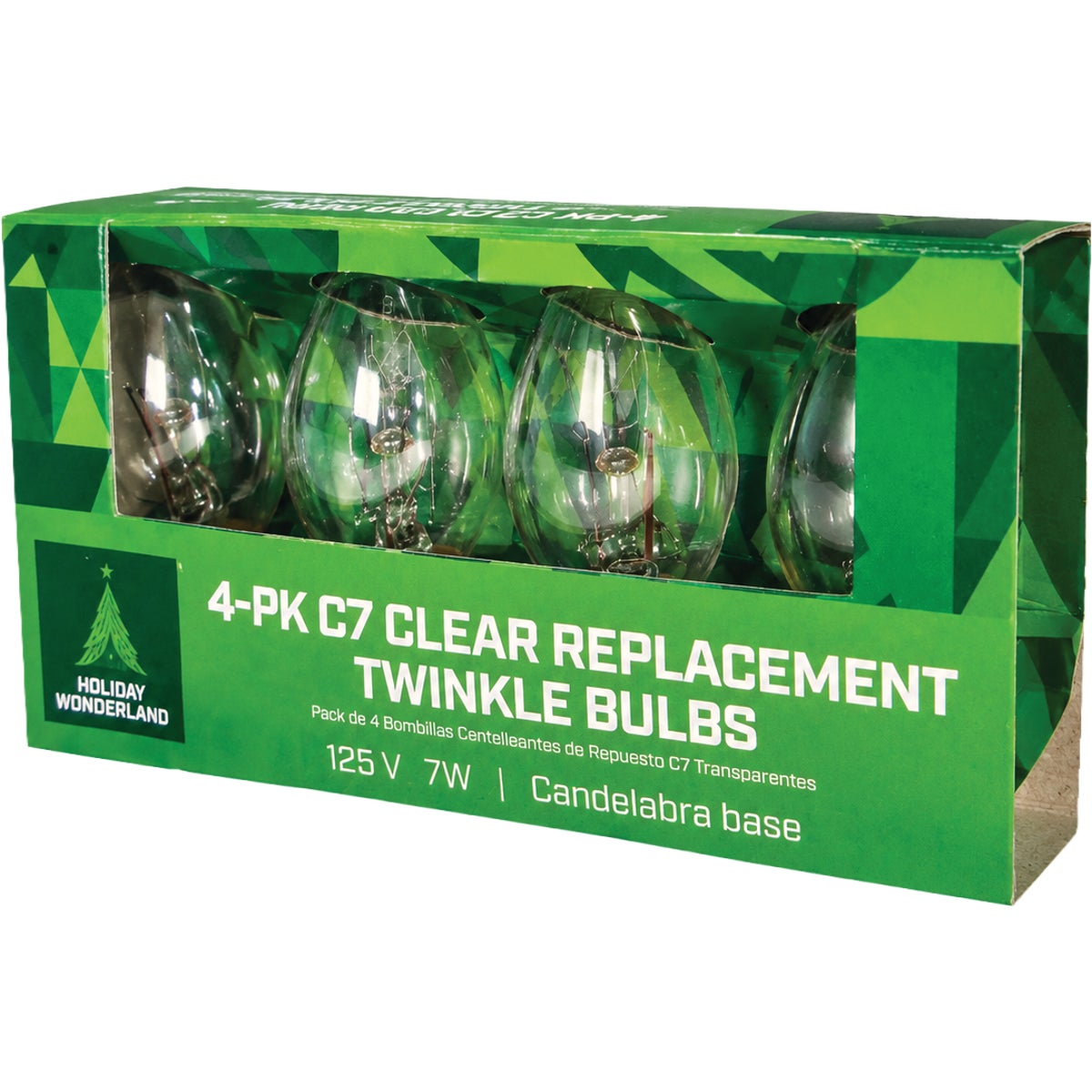 Home Impressions C7 Clear Twinkle 125V Replacement Light Bulb (4-Pack) Image 3