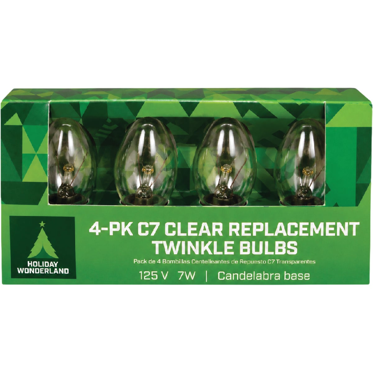 Home Impressions C7 Clear Twinkle 125V Replacement Light Bulb (4-Pack) Image 4