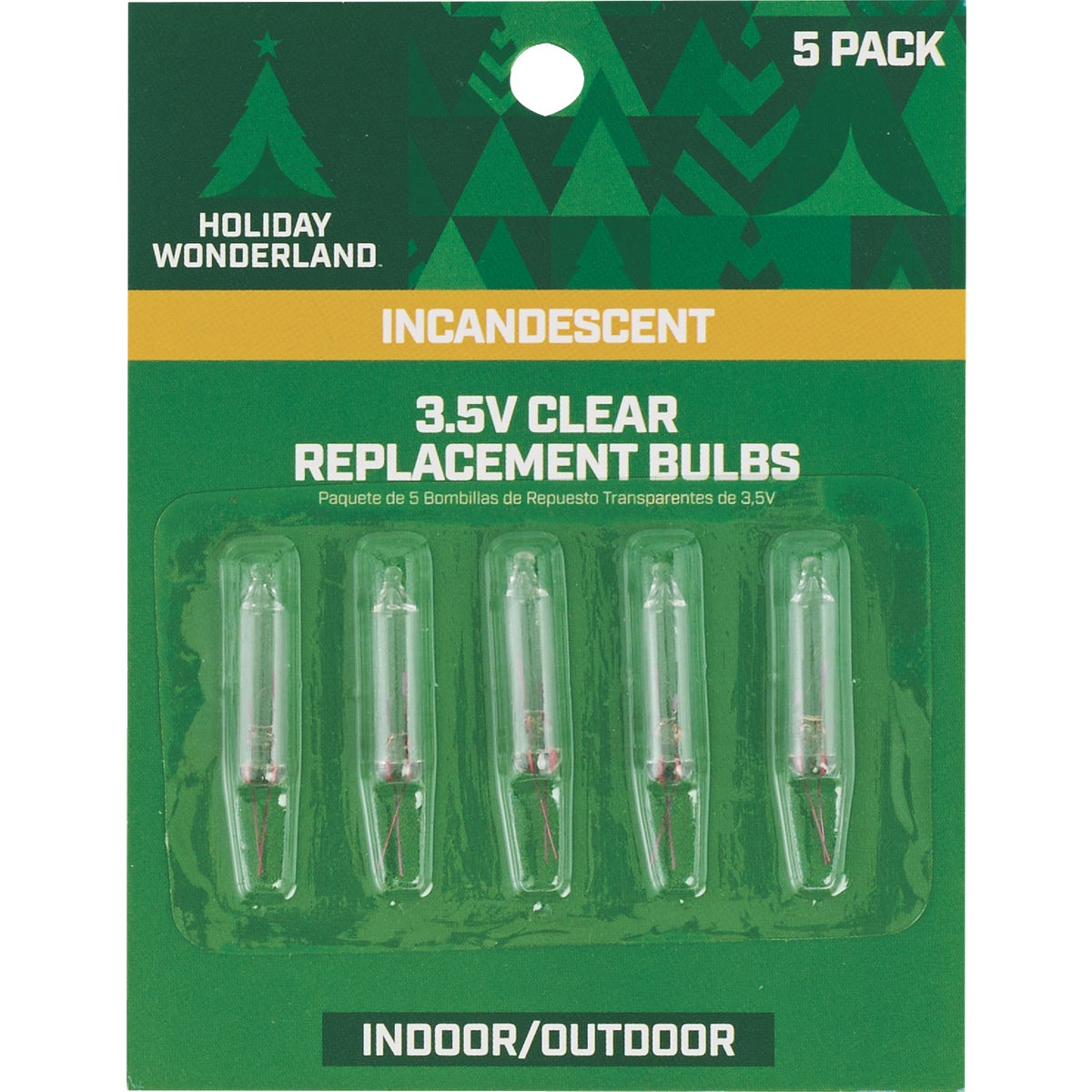 Home Impressions Mini Clear 3.5V Replacement Light Bulb (5-Pack)