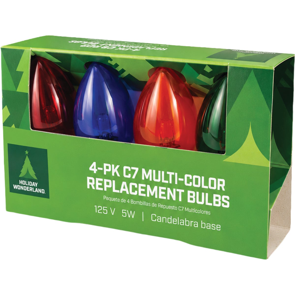 Home Impressions C7 Multi Transparent 125V Replacement Light Bulb (4-Pack) Image 3