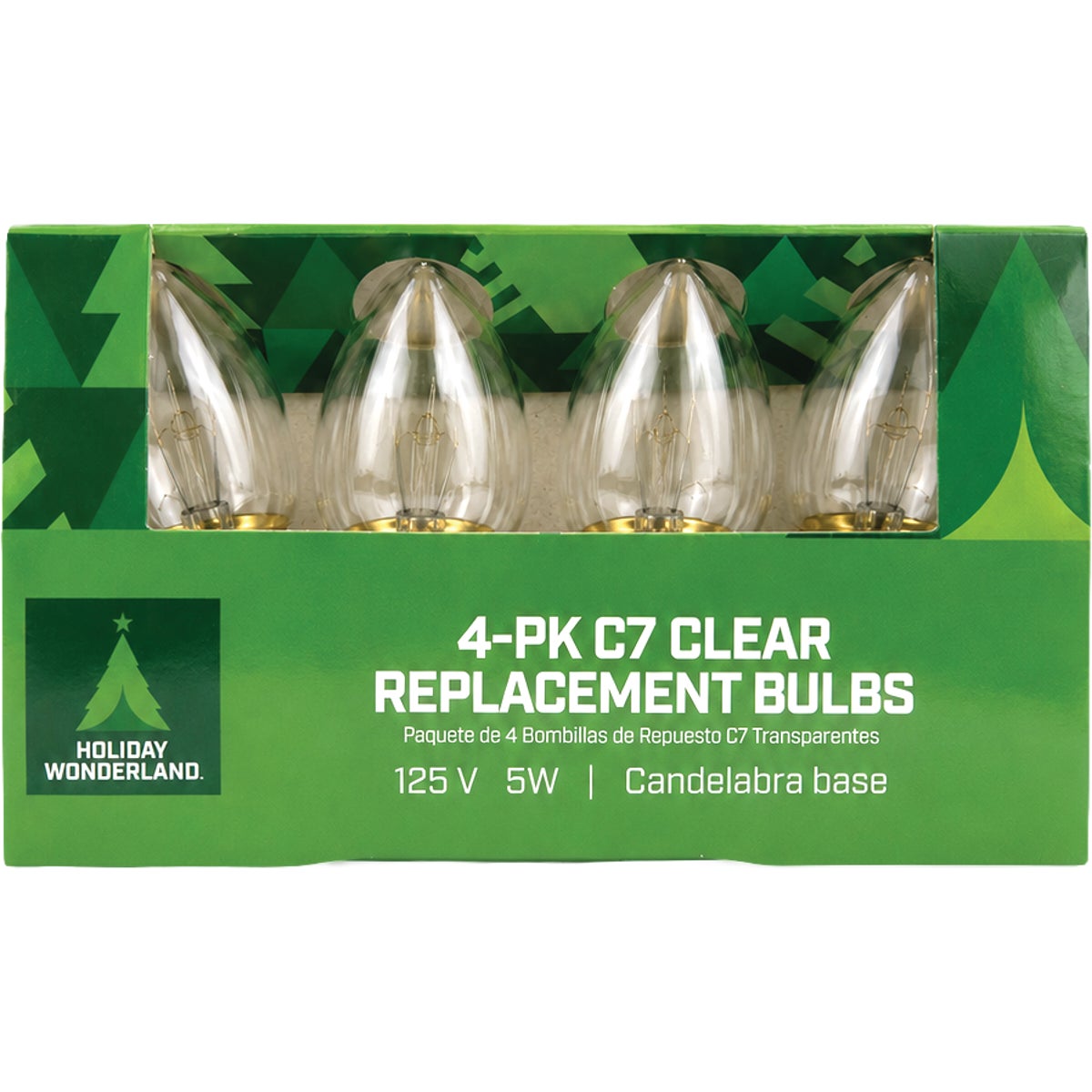 Home Impressions C7 Clear Transparent 125V Replacement Light Bulb (4-Pack) Image 2