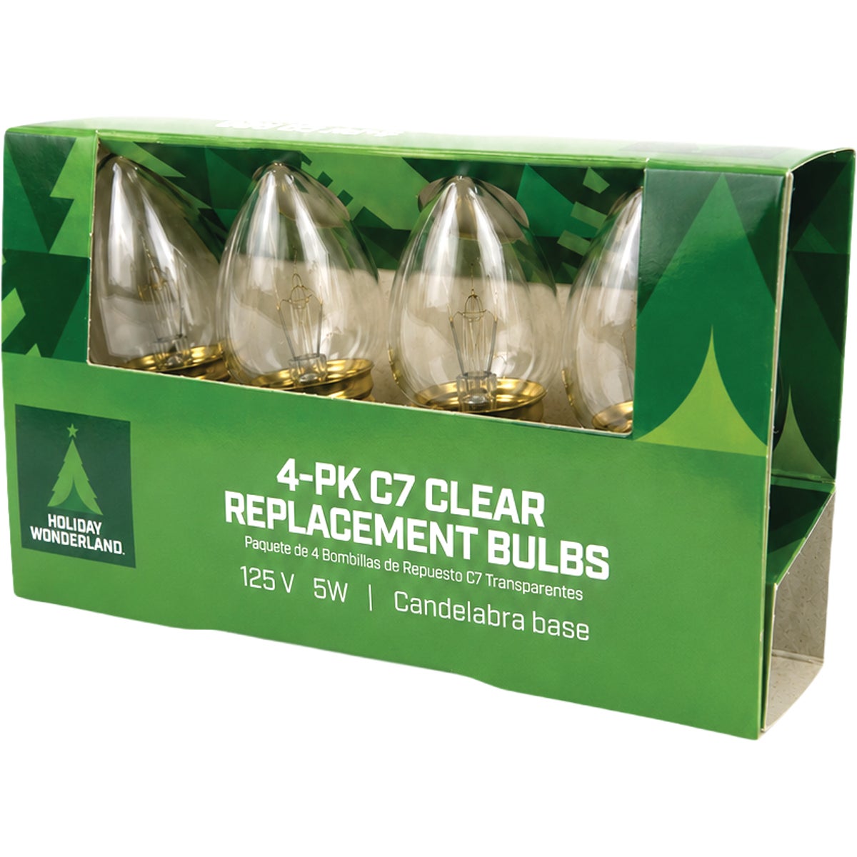 Home Impressions C7 Clear Transparent 125V Replacement Light Bulb (4-Pack) Image 3
