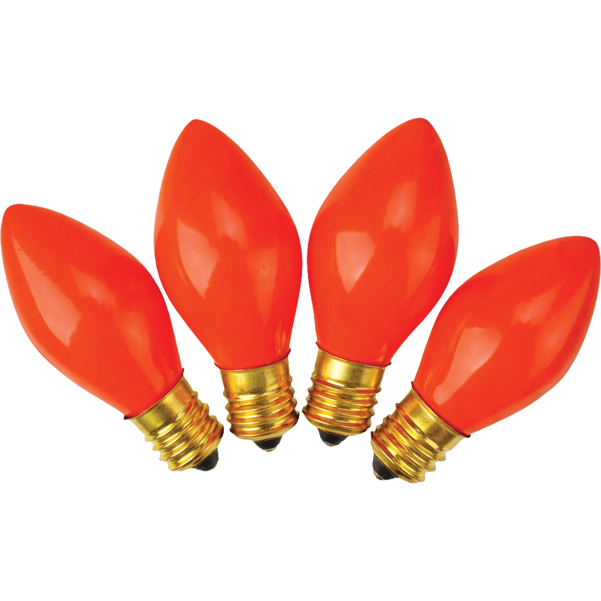 Home Impressions C7 Orange Ceramic 125V Replacement Light Bulb (4-Pack)