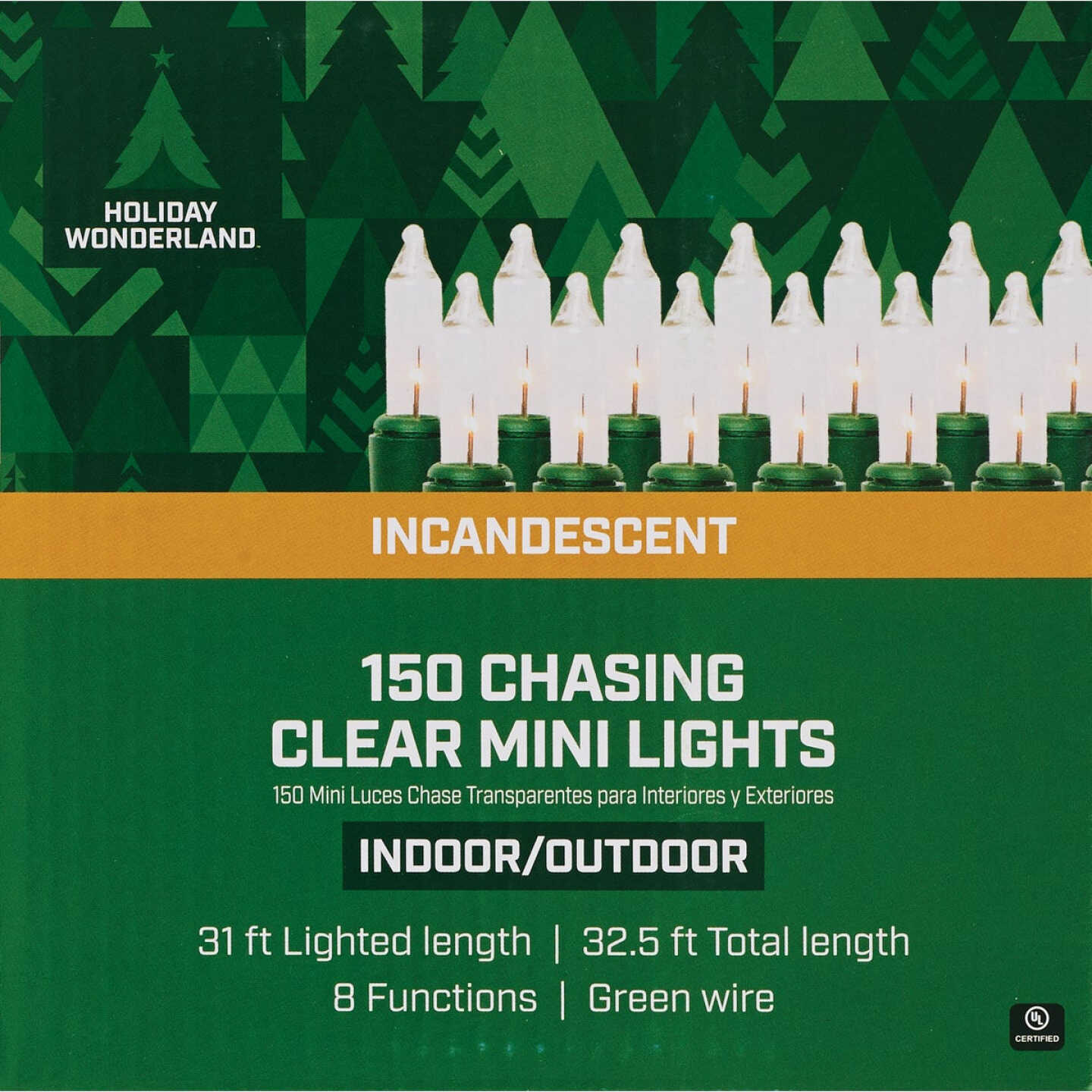 Home Impressions Clear 150-Bulb Mini Incandescent Chasing Light Set Image 2