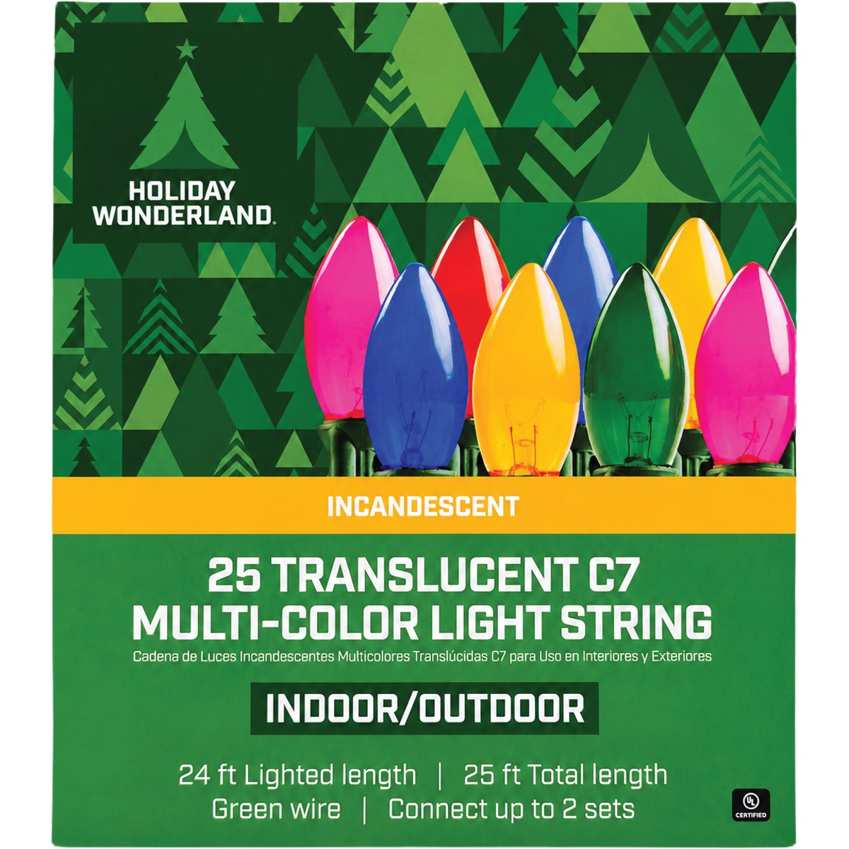 Home Impressions Transparent Multi 25-Bulb C7 Incandescent Light Set Image 2