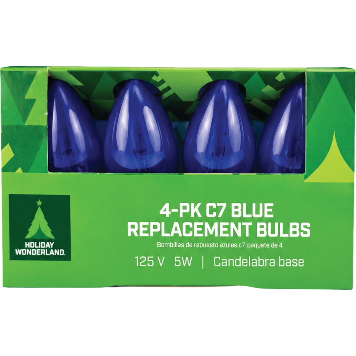 Home Impressions C7 Blue Transparent 125V Replacement Light Bulb (4-Pack) Image 2