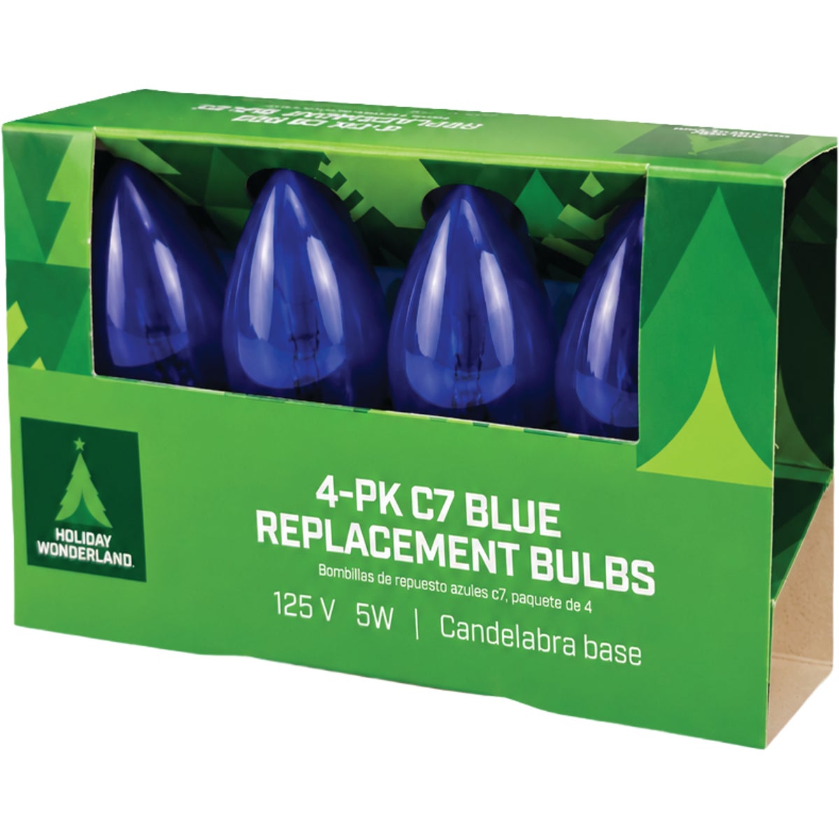 Home Impressions C7 Blue Transparent 125V Replacement Light Bulb (4-Pack) Image 3