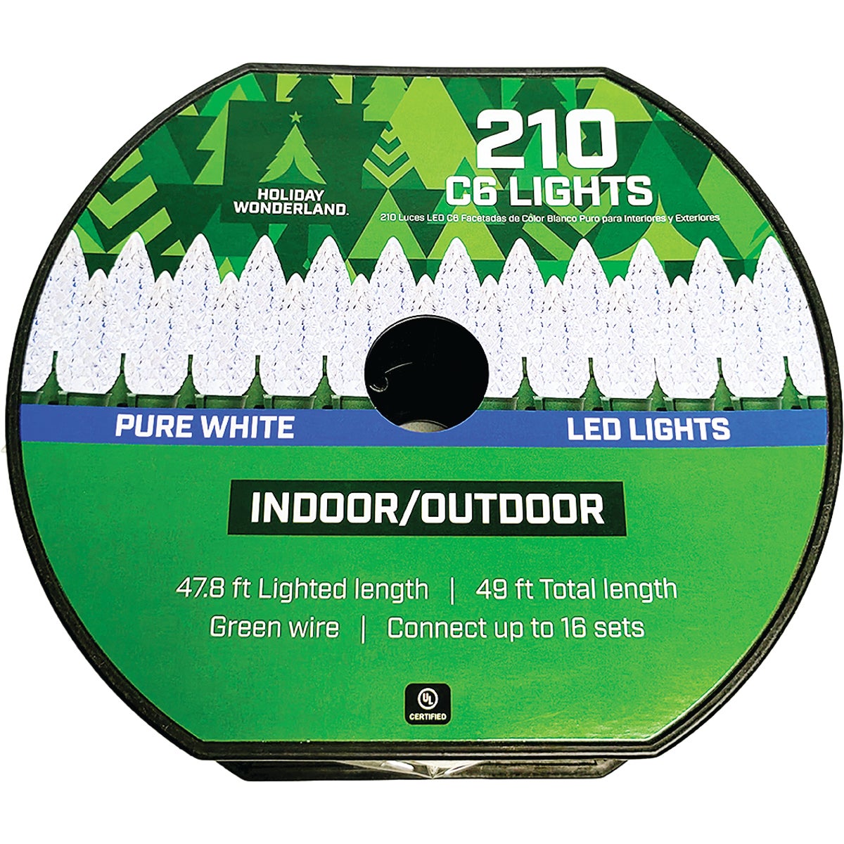 Home Impressions Pure White 210-Bulb C6 LED Light Set Image 2