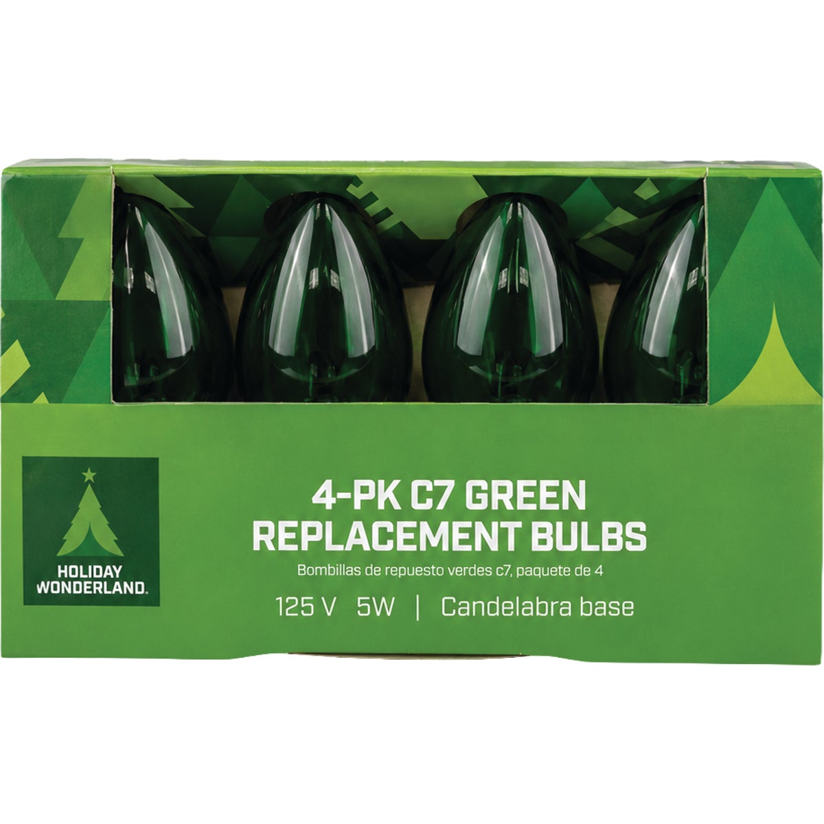 Home Impressions C7 Green Transparent 125V Replacement Light Bulb (4-Pack) Image 2