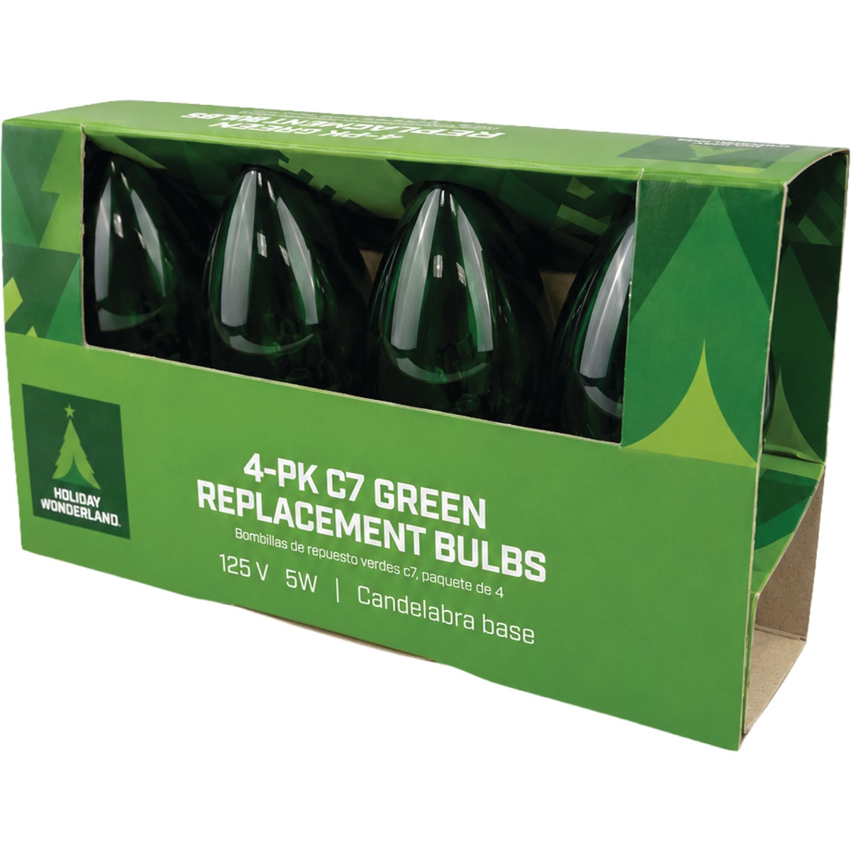 Home Impressions C7 Green Transparent 125V Replacement Light Bulb (4-Pack) Image 3
