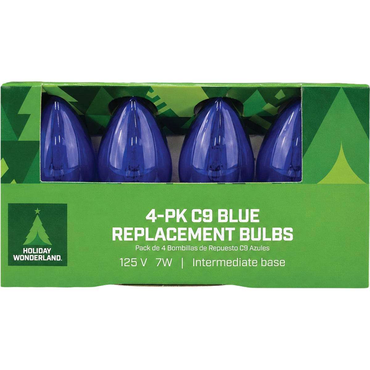 Home Impressions C9 Blue Transparent 125V Replacement Light Bulb (4-Pack) Image 2