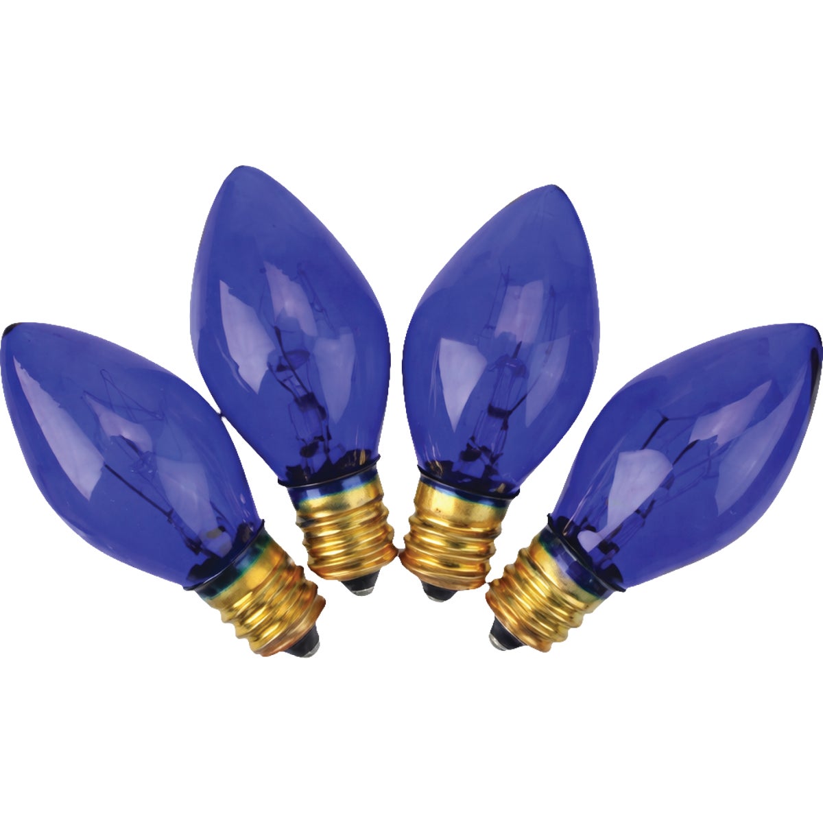 Home Impressions C9 Blue Transparent 125V Replacement Light Bulb (4-Pack) Image 1