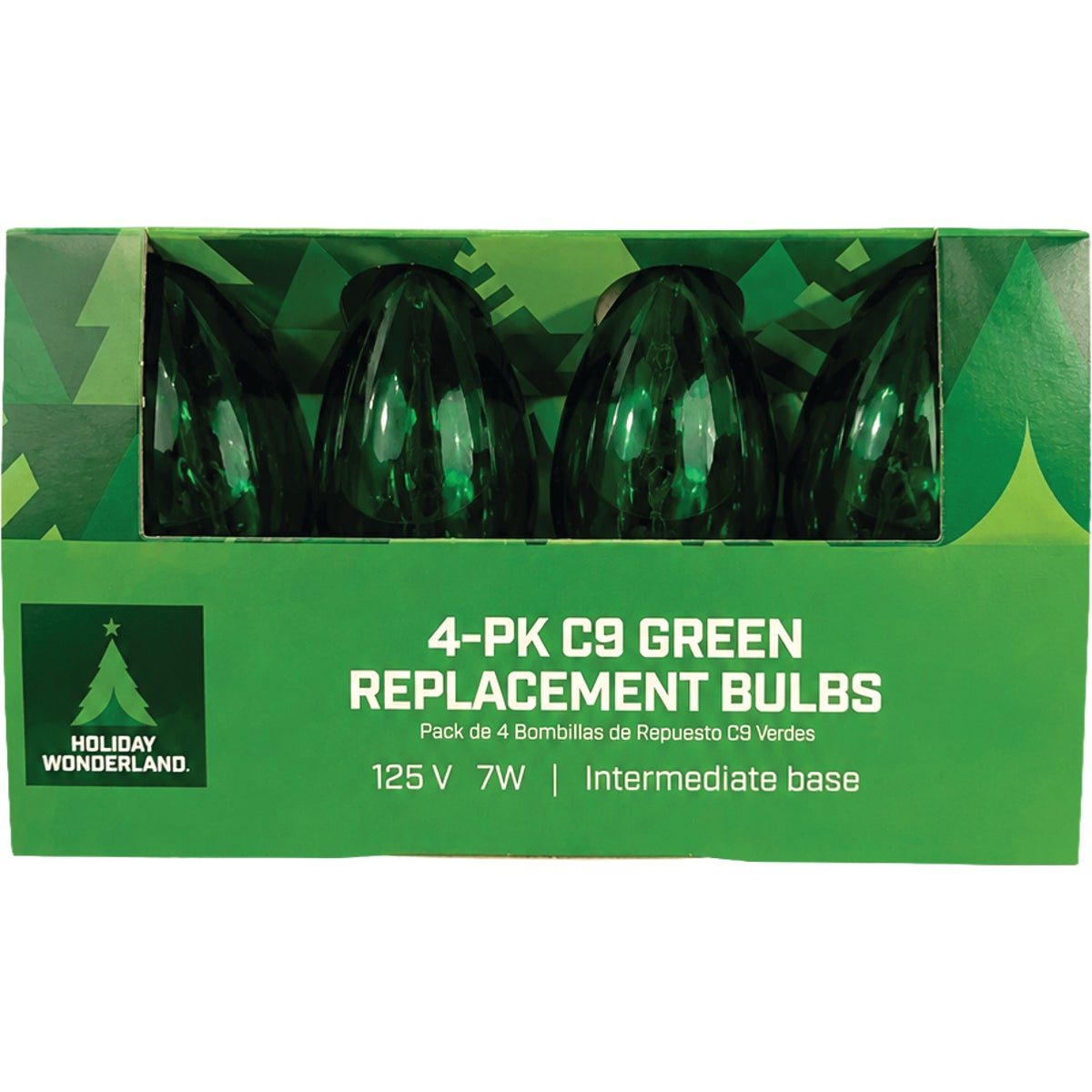 Home Impressions C9 Green Transparent 125V Replacement Light Bulb (4-Pack) Image 2
