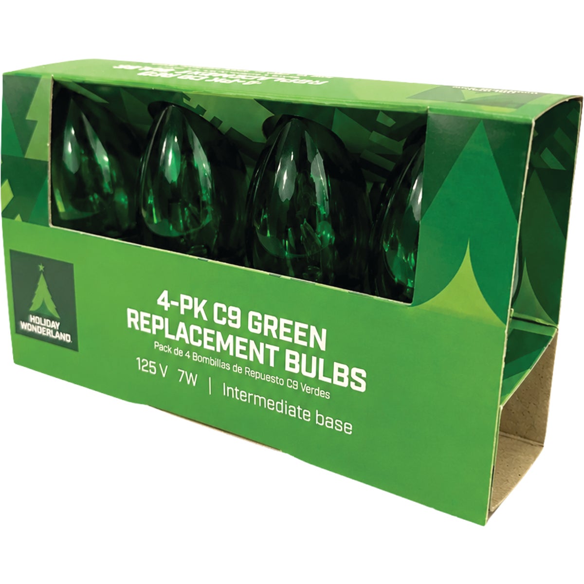 Home Impressions C9 Green Transparent 125V Replacement Light Bulb (4-Pack) Image 3