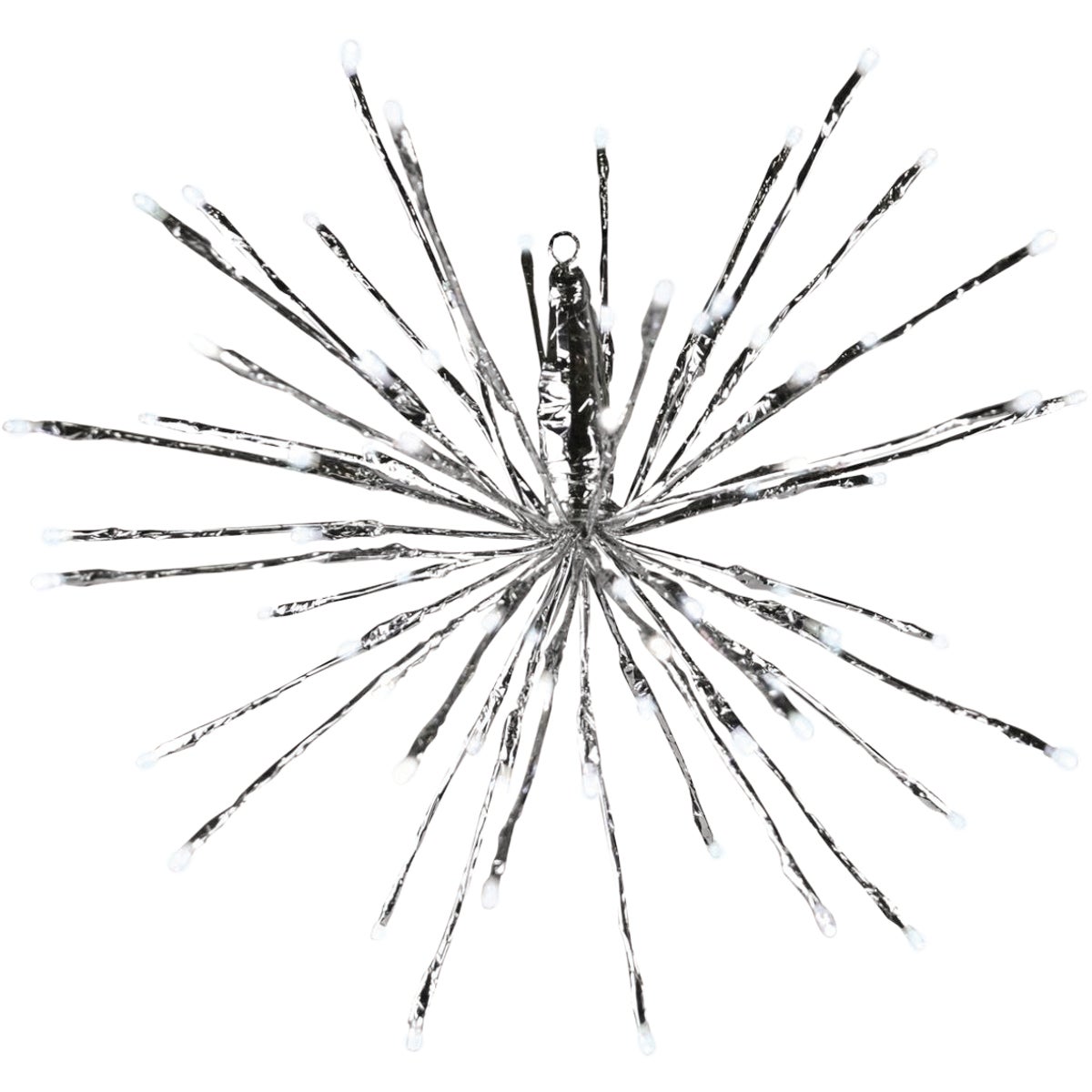 Holiday Bright Lights 16 In. Pure White LED with Silver Wrap Radiant Blast Light