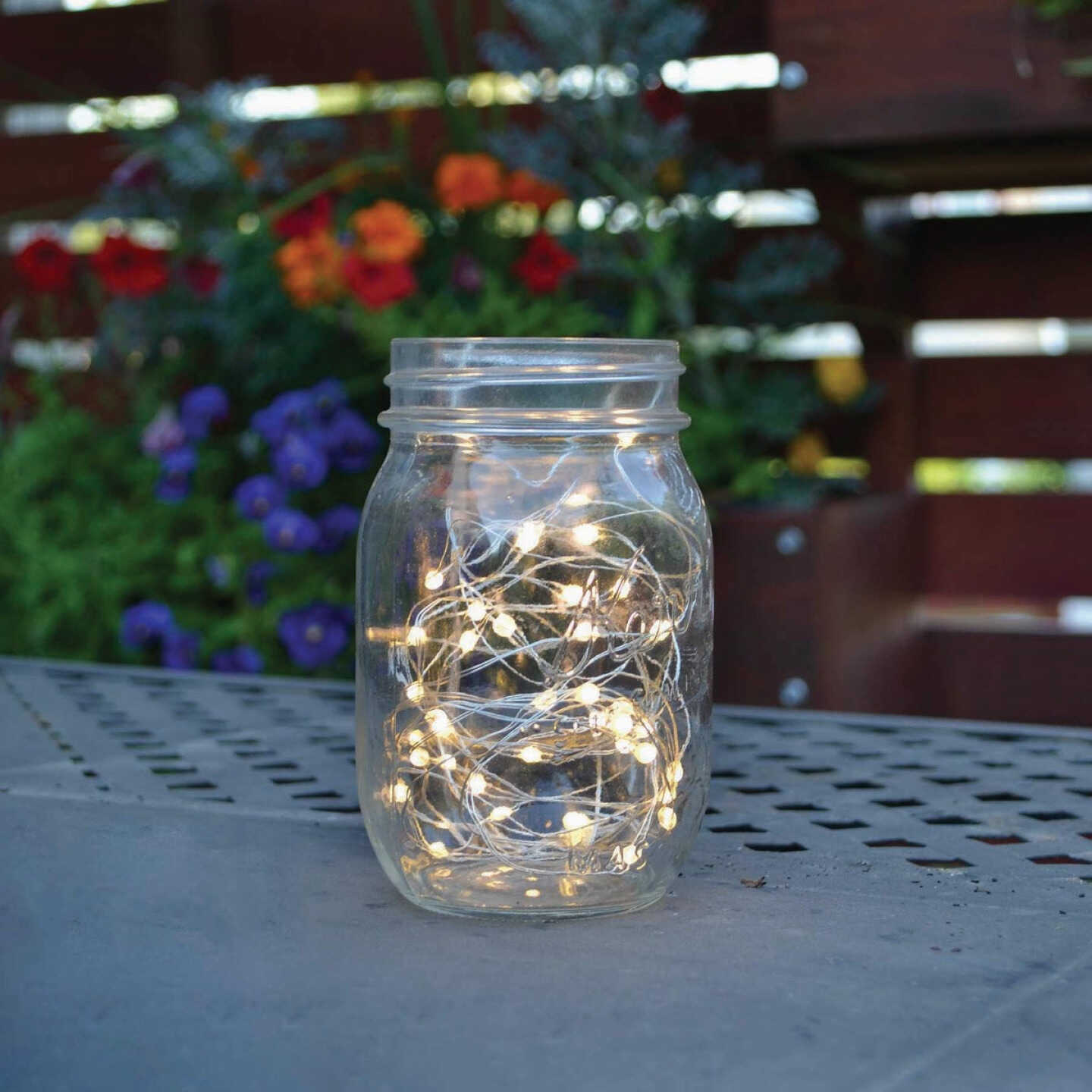 Holiday Bright Lights 100-Bulb Warm White Seed Micro LED Light Set with Silver Wire Image 1