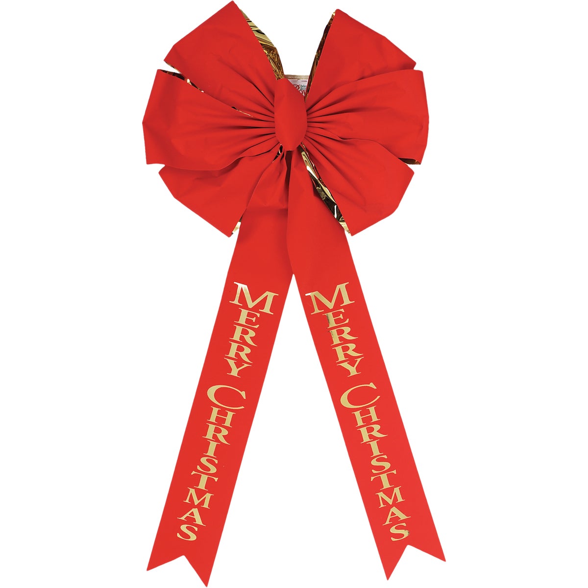 Holiday Trims 7-Loop 18 In. x 36 In. Red Velvet Deluxe Bow