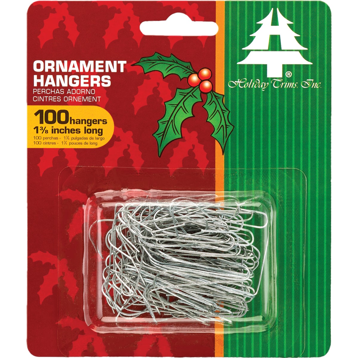 Holiday Trims Regular Silver Ornament Hooks (100-Pack)