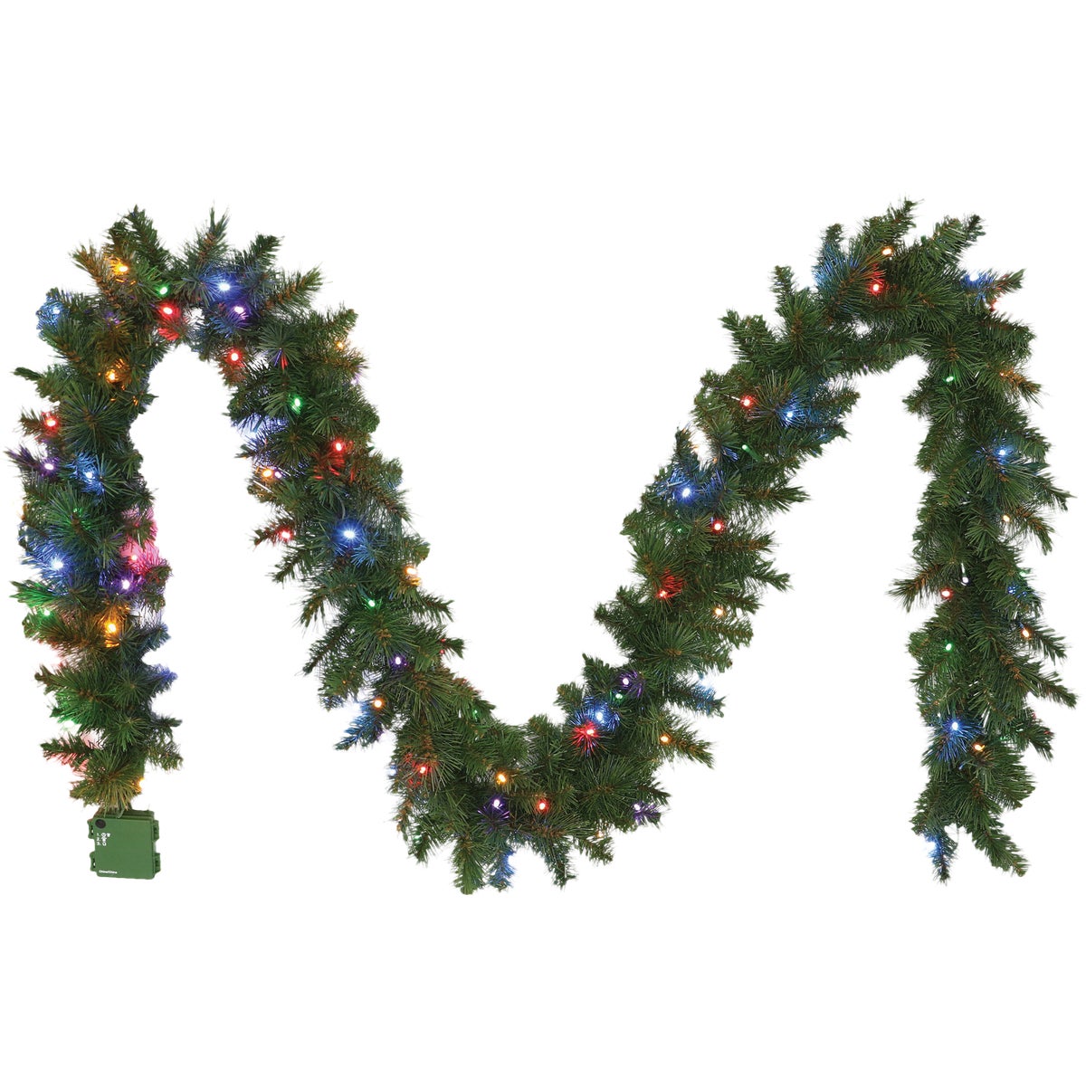 Holiday Wonderland 9 Ft. 220-Tip Prelit Multi-Color LED PVC Garland