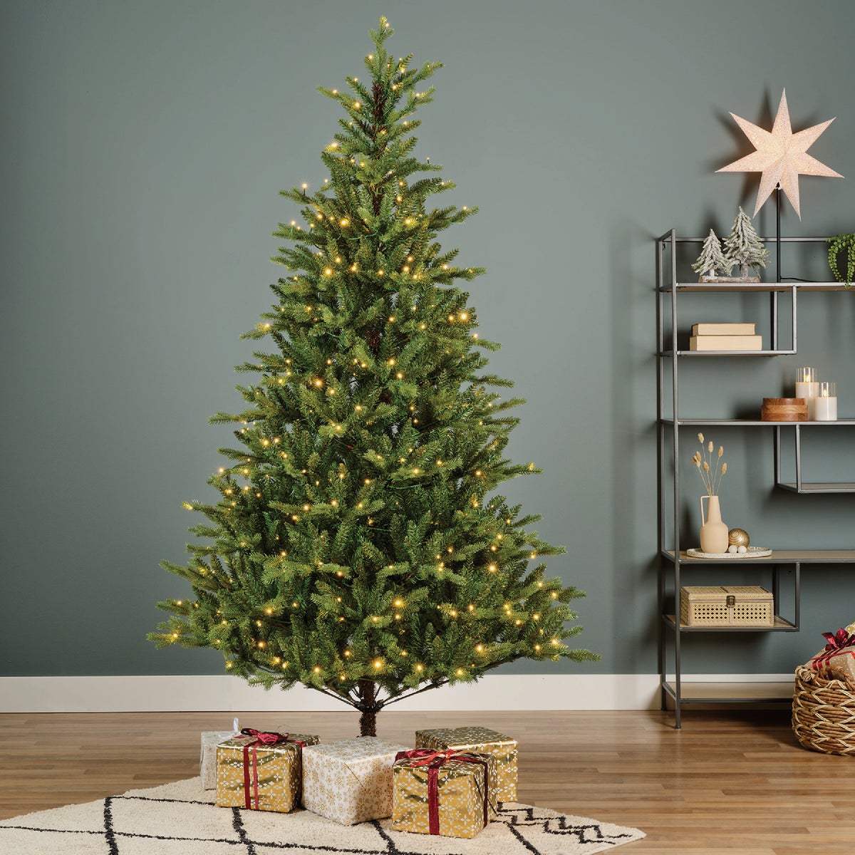Everlands 6 Ft. Warm White/Multi LED Allison Pine Christmas Tree Image 2