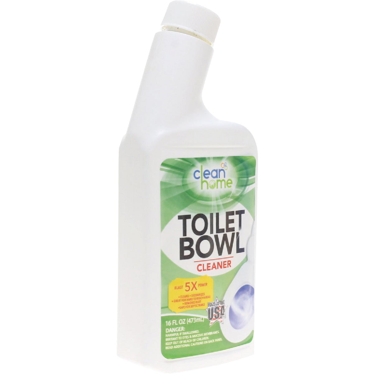 Clean Home 16 oz Liquid Chlorine Toilet Bowl Cleaner Image 2
