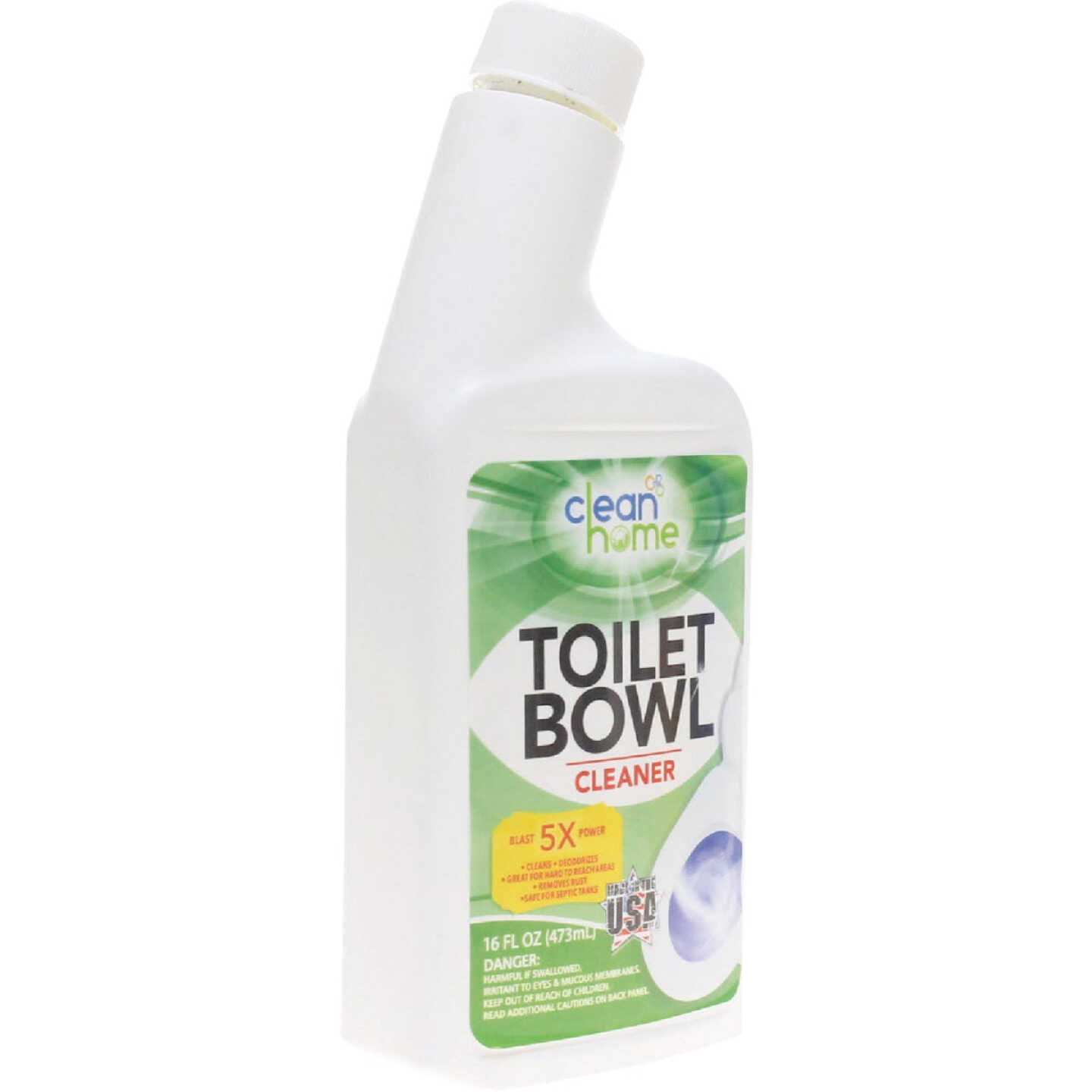 Clean Home 16 oz Liquid Chlorine Toilet Bowl Cleaner Image 2