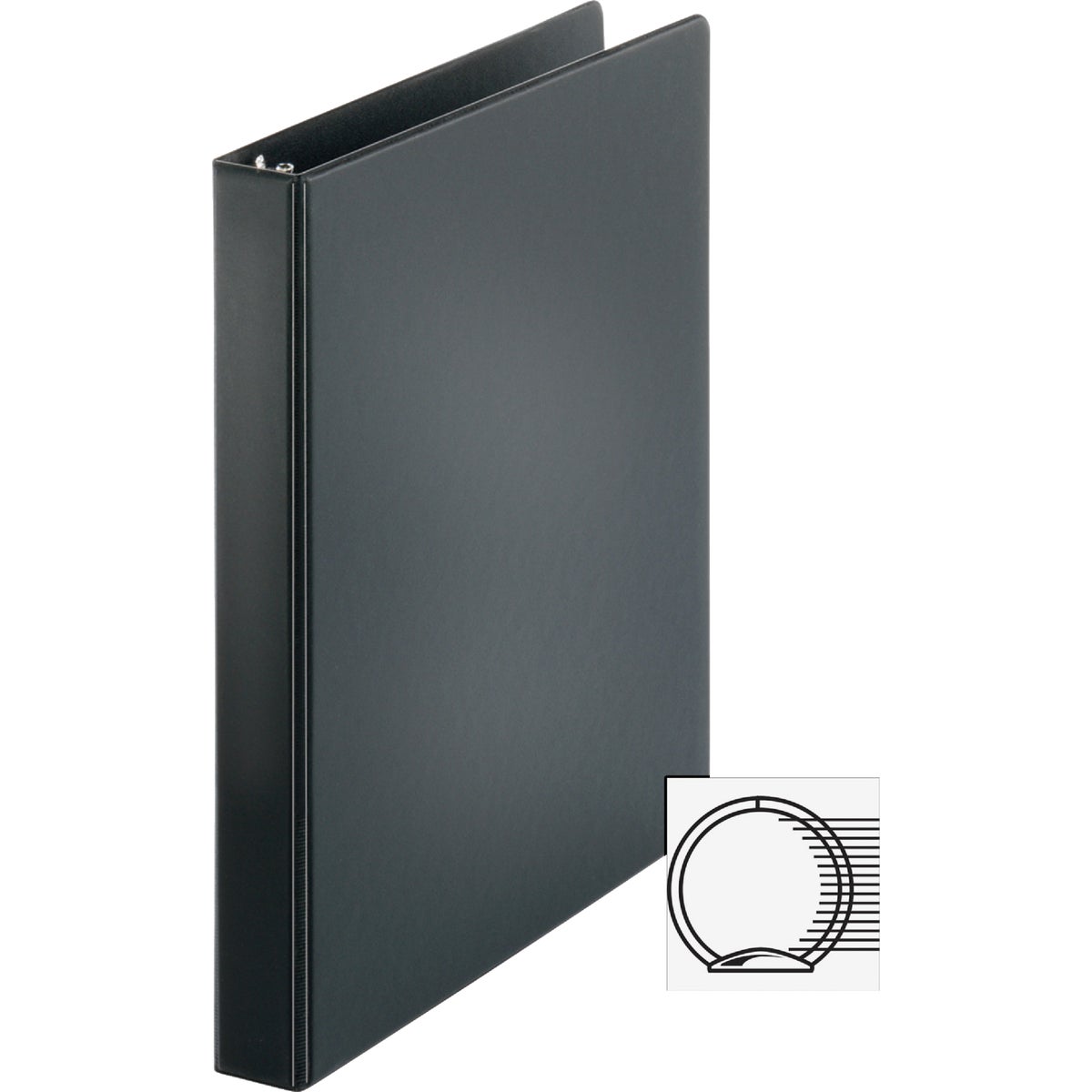 Business Source 1 In. Black 3-Ring Binder