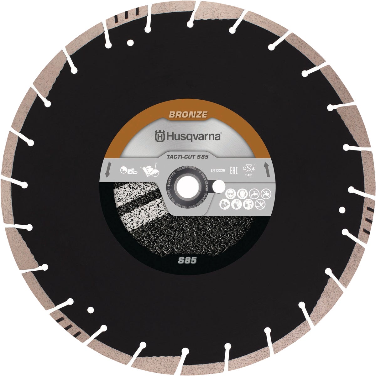 Husqvarna 14 In. Tacti-Cut S85 Continuous Rim Diamond Blade