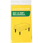 54 In. x 108 In. Pastel Yellow Rectangular Plastic Table Cover Image 1
