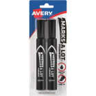 Marks-A-Lot Black Regular Chisel Tip Permanent Marker (2-Pack) Image 1
