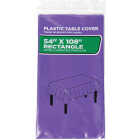 54 In. x 108 In. Purple Rectangular Plastic Table Cover Image 1